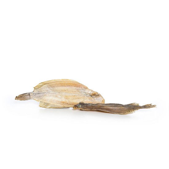 Twee gedroogde snack vissen Schol en Schar van Darf