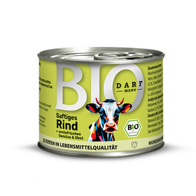 Afbeeldingen van Darf Bio Menu Sappig Rund 200g in Blik