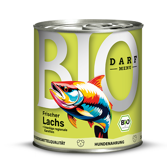 Darf Bio Menu Verse Zalm 785g in Blik