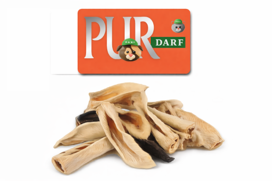 Afbeeldingen van DARF Snack – Lamsoren met vacht 100g