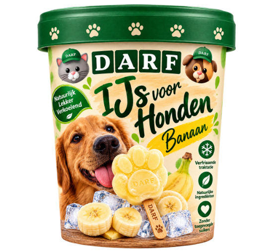 Afbeeldingen van DARF IJs voor Honden – Banaan
